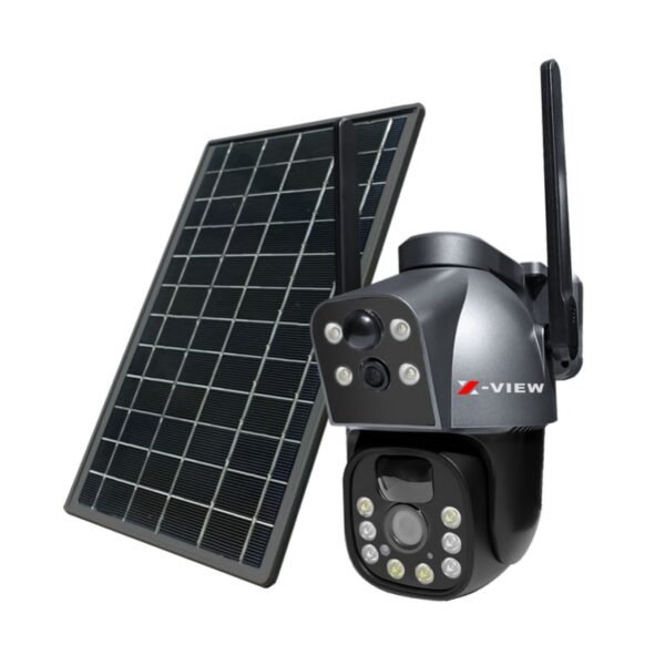 Dual lens Solar Power 4G CCTV